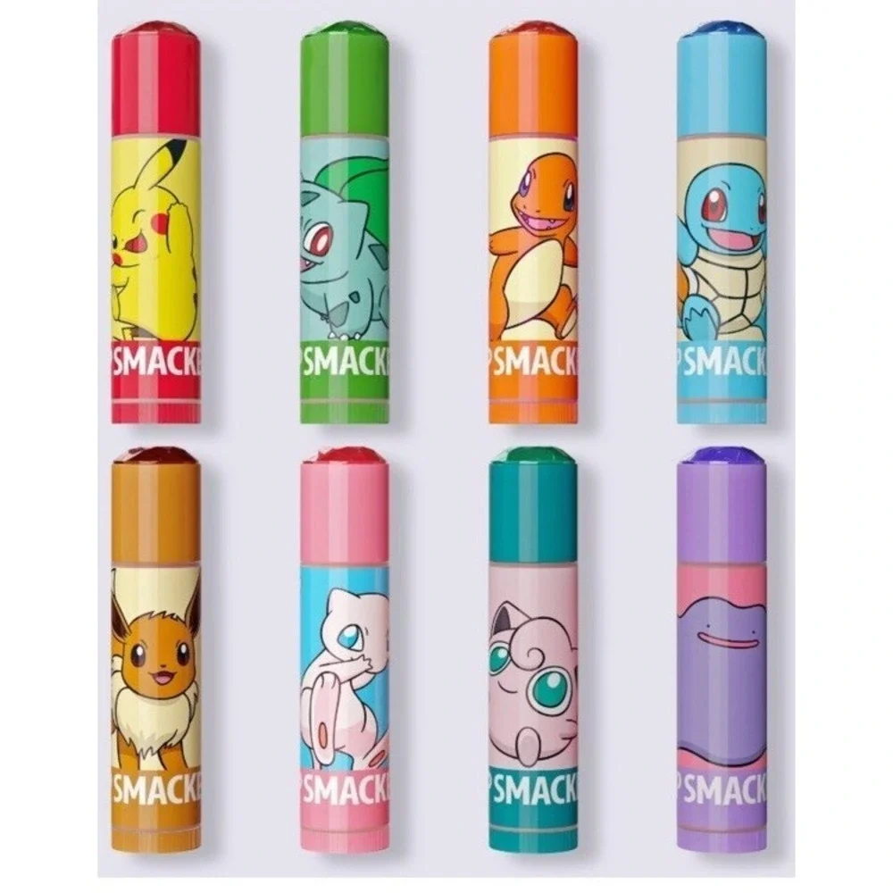 Lip Smacker Pokemon Lip Balm Set 8 Piece Assorted‎ Characters Gift Set New